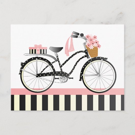 Polka Dot Bike Briefkaart (Voorkant)