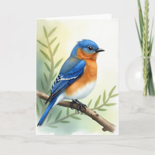 Polka Dot Bird Scene Kaart