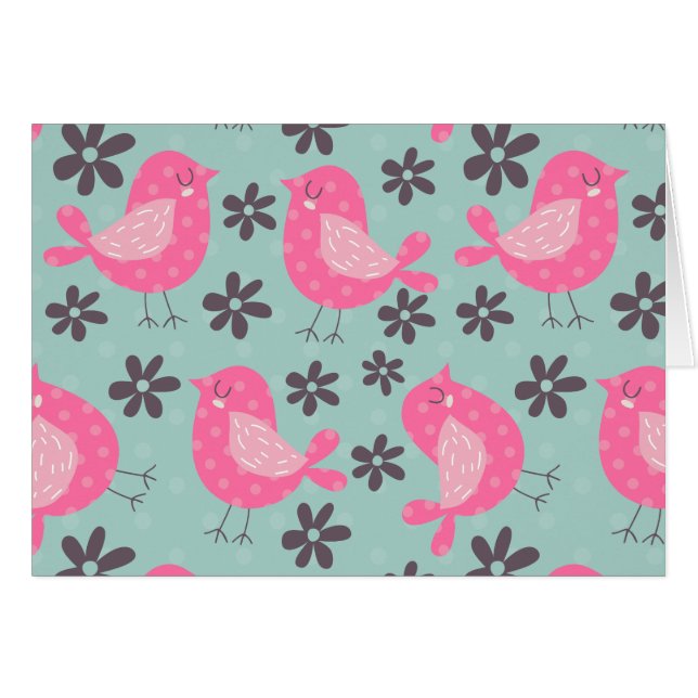 Polka Dot Birds and Flowers (Voorkant Horizontaal)