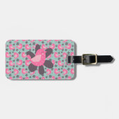 Polka Dot Birds and Flowers Bagagelabel (Voorkant horizontaal)