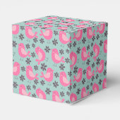 Polka Dot Birds and Flowers Bedankdoosjes (Achterkant)