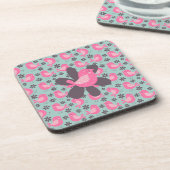 Polka Dot Birds and Flowers Bier Onderzetter (Linkerzijde)