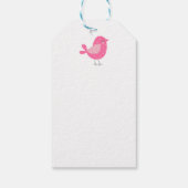 Polka Dot Birds and Flowers Cadeaulabel (Achterkant)