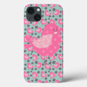 Polka Dot Birds and Flowers Case-Mate iPhone Case