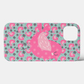 Polka Dot Birds and Flowers Case-Mate iPhone Case (Achterkant (horizontaal))