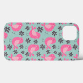 Polka Dot Birds and Flowers Case-Mate iPhone Case (Achterkant (horizontaal))