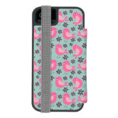 Polka Dot Birds and Flowers Incipio iPhone Portemonnee Hoesje (Agenda Achterkant)