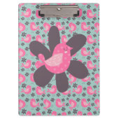 Polka Dot Birds and Flowers Klembord (Voorkant)