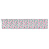 Polka Dot Birds and Flowers Korte Tafelloper (Horizontaal)