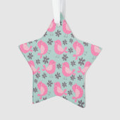 Polka Dot Birds and Flowers Ornament (voorkant)