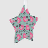 Polka Dot Birds and Flowers Ornament (voorkant)