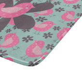 Polka Dot Birds and Flowers Snijplank (Hoek)