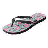 Polka Dot Birds and Flowers Teenslippers (Schuin)