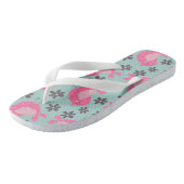 Polka Dot Birds and Flowers Teenslippers (Schuin)