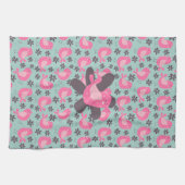 Polka Dot Birds and Flowers Theedoek (Horizontaal)