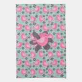 Polka Dot Birds and Flowers Theedoek (Verticaal)