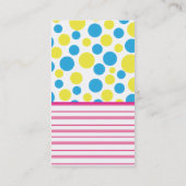 Polka Dot Birthday Cake Gift Calling Calling Cards Contactkaartje (Achterkant)