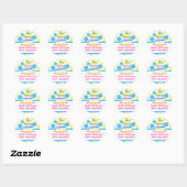 Polka Dot Birthday Cake Gift Label Stickers (Vel)