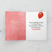 Polka Dot Birthday Daisy Kaart (Binnen)