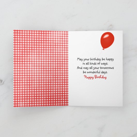 Polka Dot Birthday Daisy Kaart (Binnen)