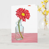 Polka Dot Birthday Daisy Kaart (Gele Bloem)