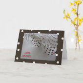 Polka Dot Birthday Kaart (Gele Bloem)