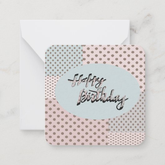 Polka Dot Birthday Notecard Notitiekaartje (Voorkant)