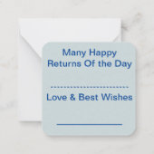 Polka Dot Birthday Notecard Notitiekaartje (Achterkant)