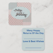 Polka Dot Birthday Notecard Notitiekaartje (Voorkant / Achterkant)