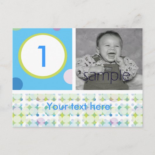 Polka Dot Birthday Party Briefkaart (Voorkant)