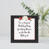 Polka Dot Birthday Party Kaart (Staand voorkant)