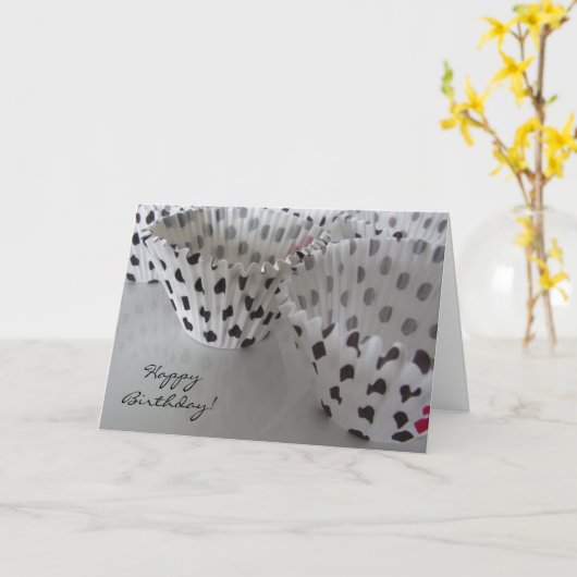 Polka Dot Birthday Wish Kaart (Gele Bloem)