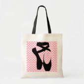Polka Dot Black Ballet Slippers Tas (Voorkant)