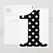 Polka Dot Black en White One Briefkaart (Voorkant / Achterkant)