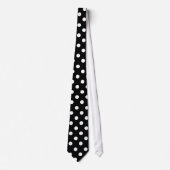 Polka Dot Black en White stropdas (Voorkant)