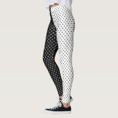Polka Dot Black en White Two Tone Leggings (Links)
