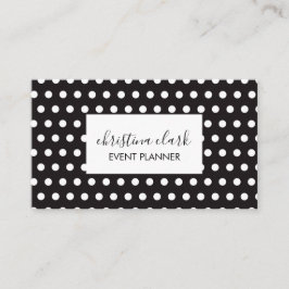 Polka Dot Black White, aangepast Visitekaartje