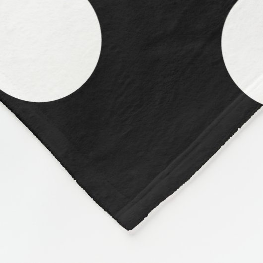 Polka Dot Black & White Fleece Throw Blanket (Hoek)