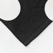 Polka Dot Black & White Fleece Throw Blanket Deken (Hoek)
