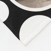 Polka Dot Black White Monogram 14 Foto Collage Fleece Deken (Hoek)