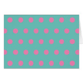 Polka Dot Blank Kaarten (Aqua & Pink) (Voorkant Horizontaal)