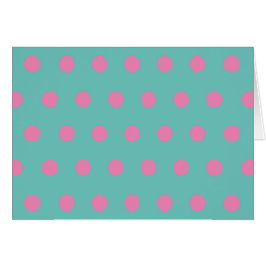 Polka Dot Blank Kaarten (Aqua & Pink)