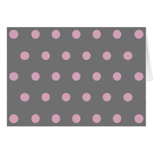 Polka Dot Blank Kaarten (donkergrijs en zacht roze (Voorkant Horizontaal)