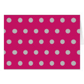 Polka Dot Blank Kaarten (Hot Pink & Grey) (Voorkant Horizontaal)