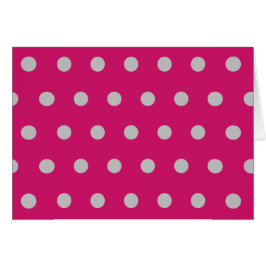 Polka Dot Blank Kaarten (Hot Pink & Grey)
