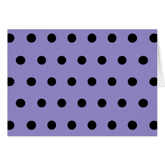 Polka Dot Blank Kaarten (Lavendel & Zwart) (Voorkant Horizontaal)