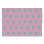 Polka Dot Blank Kaarten (Roze & Aqua) (Voorkant Horizontaal)