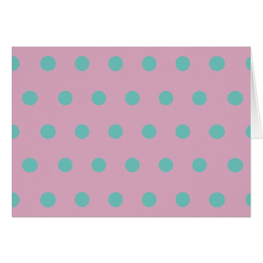 Polka Dot Blank Kaarten (Roze & Aqua) (Voorkant Horizontaal)