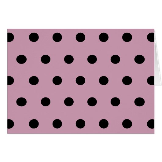 Polka Dot Blank Kaarten (Roze & Zwart) (Voorkant Horizontaal)