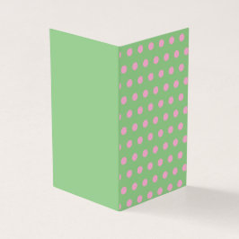 Polka Dot Blank Wenskaart (Sage Green & Roze) Kaart